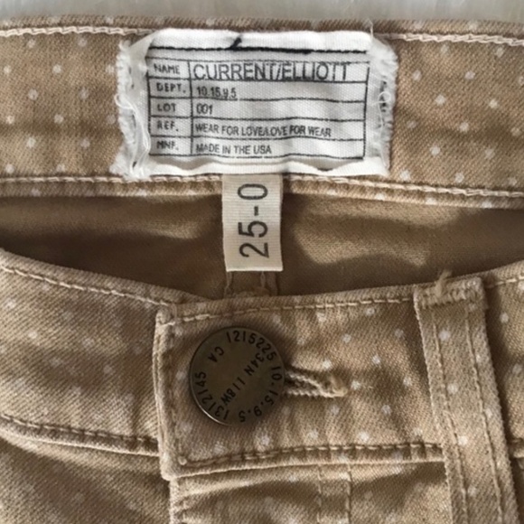 Current/Elliot Cropped skinny haystack pants khaki - Picture 3 of 3